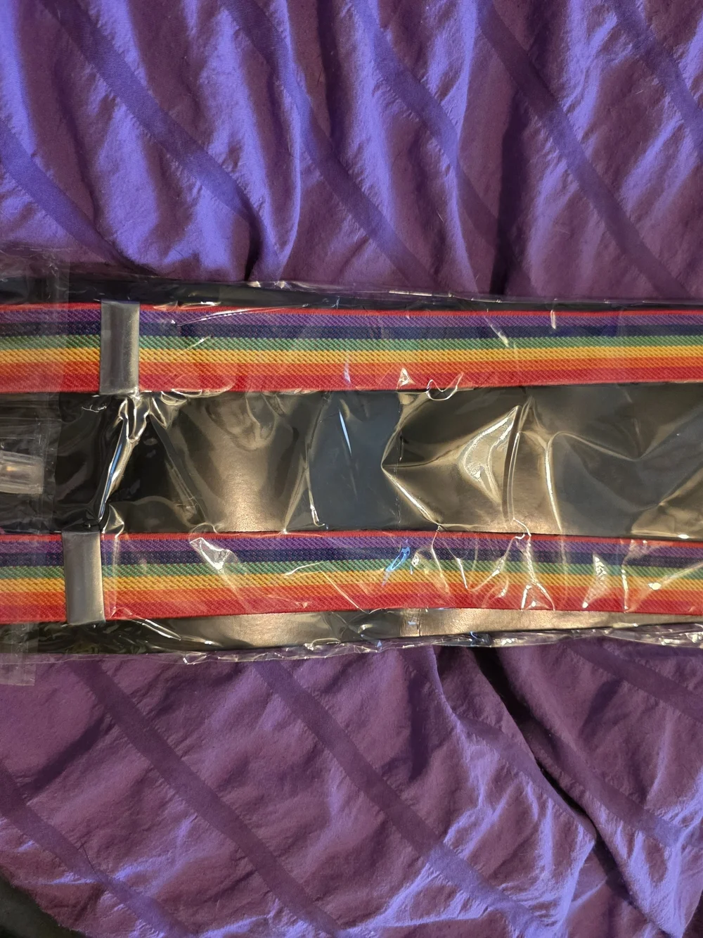 Rainbow Stripe Suspenders for Women - Vibrant Multicolor